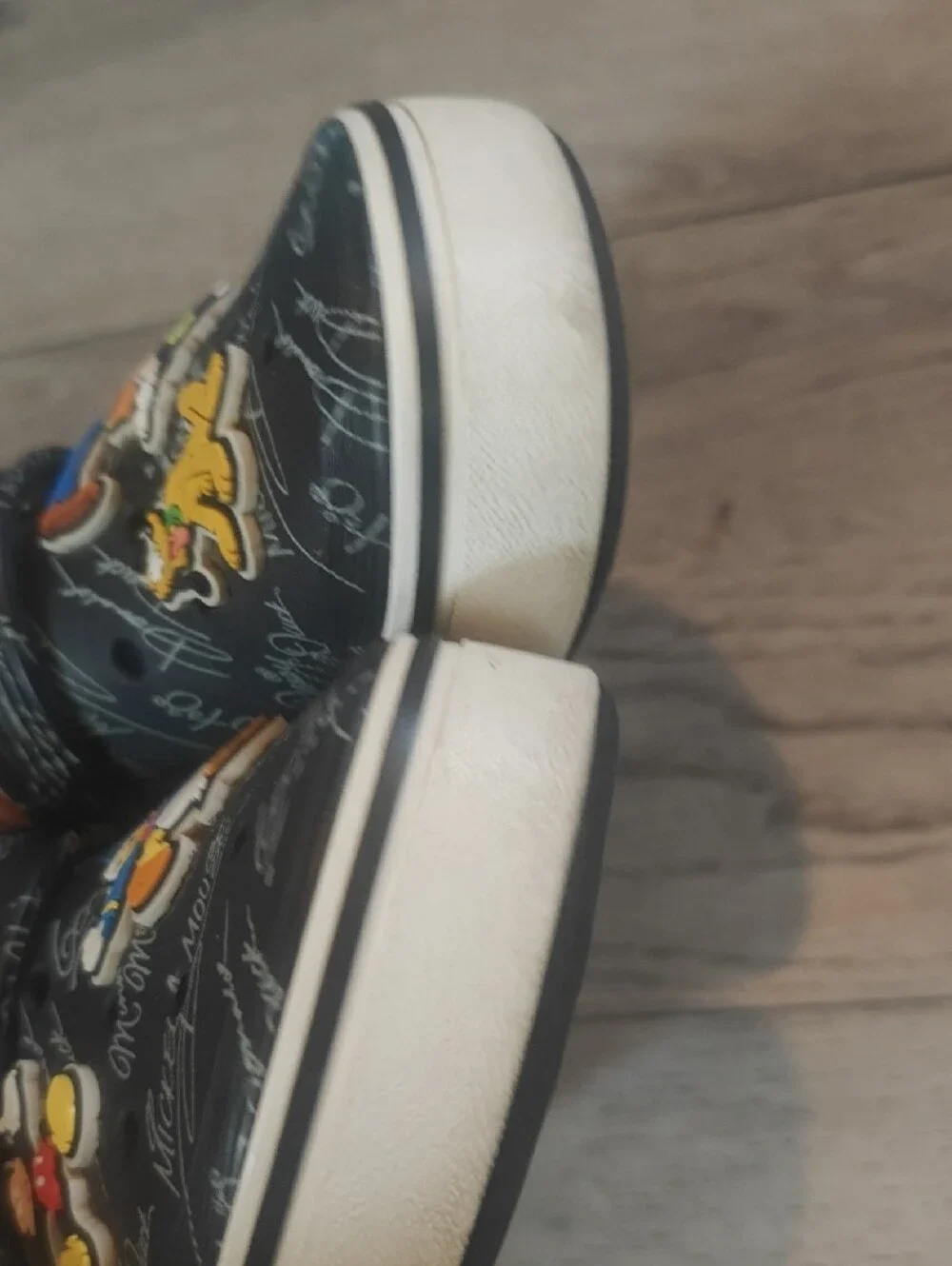 CROCS Black with Disney Characters Used